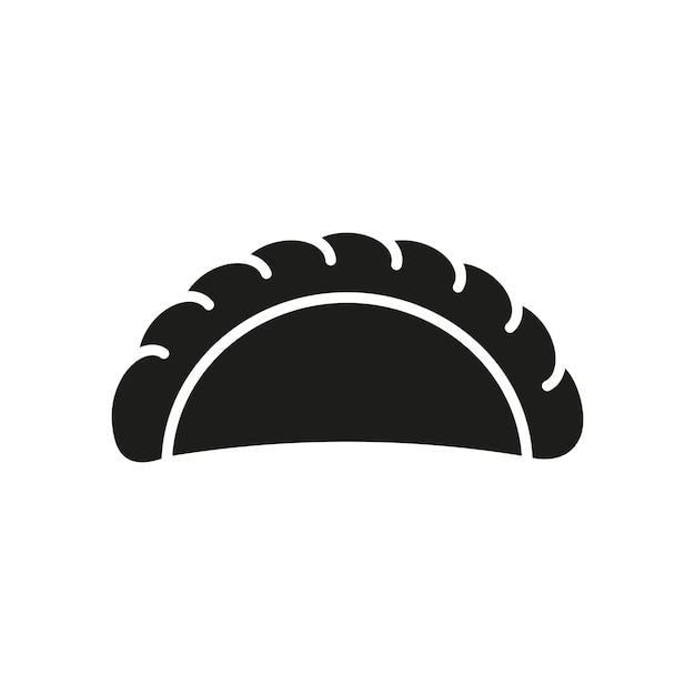 Empanada icono de comida y bebida vector diseño básico simple y moderno