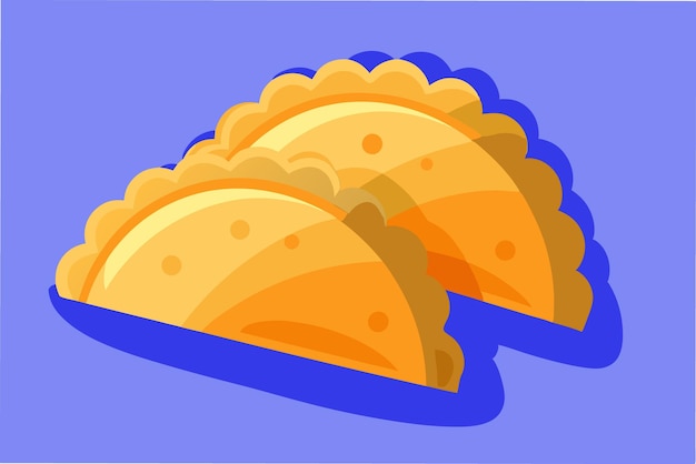 Empanadas estilizadas Vector Clip Art Perfecto para gráficos y diseño