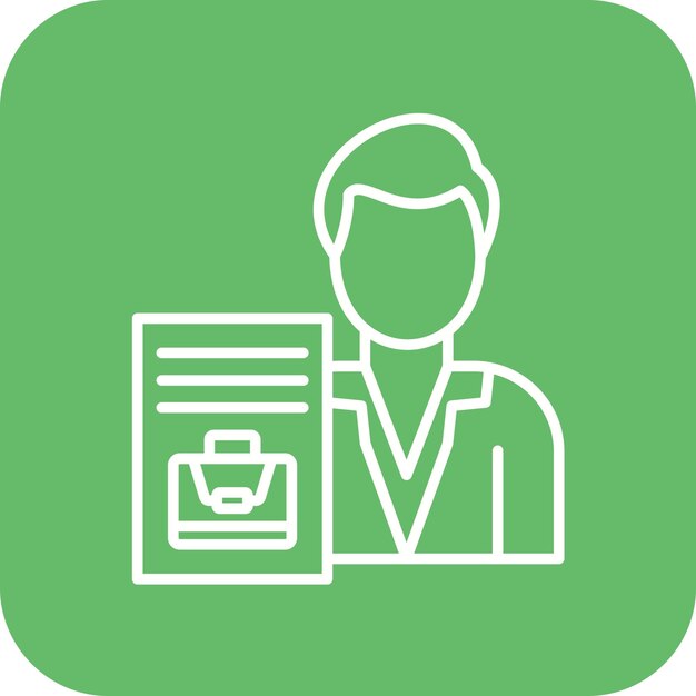 Empleado Imagen vectorial de icono masculino Se puede utilizar para capacitación empresarial