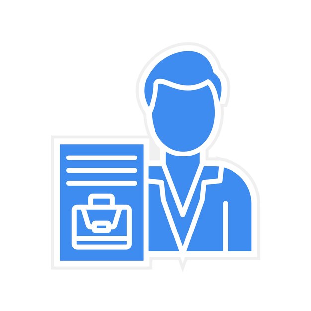 Empleado Imagen vectorial de icono masculino Se puede utilizar para capacitación empresarial
