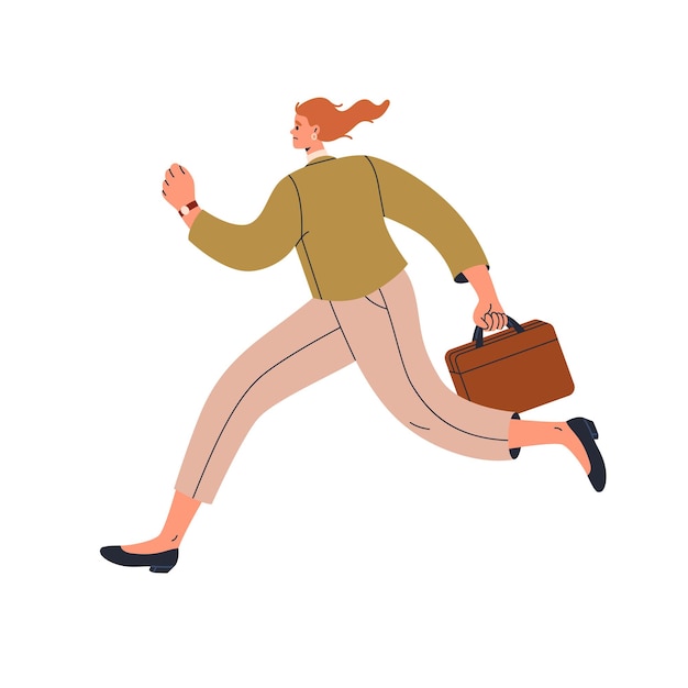 El empleado llega tarde al trabajo.