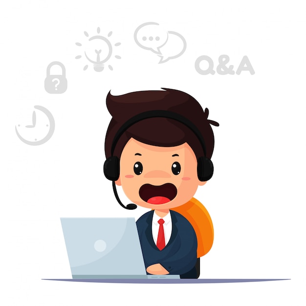 El empleado y operador de Cartoon es responsable de contactar a los clientes y brindarles asesoramiento.