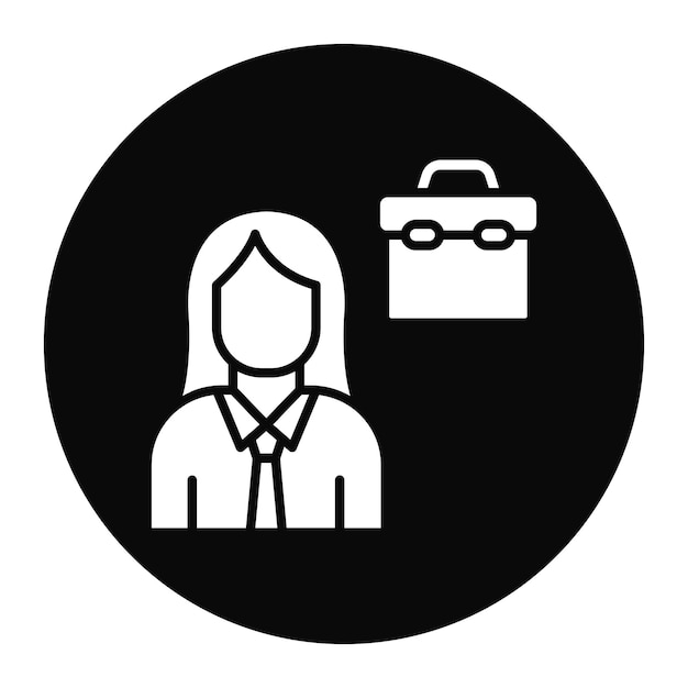 Empleador Icono vectorial femenino Se puede utilizar para el conjunto de iconos de formación empresarial