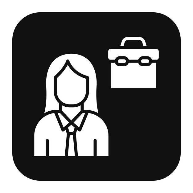 Empleador Icono vectorial femenino Se puede utilizar para el conjunto de iconos de formación empresarial