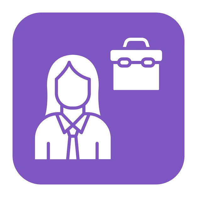 Empleador Icono vectorial femenino Se puede utilizar para el conjunto de iconos de formación empresarial