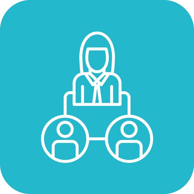 Empleador Imagen vectorial de icono femenino Puede utilizarse para la formación empresarial