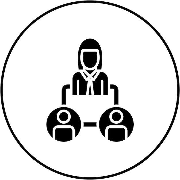 Empleador Imagen vectorial de icono femenino Puede utilizarse para la formación empresarial