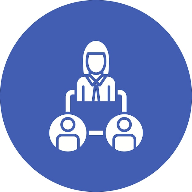 Empleador Imagen vectorial de icono femenino Puede utilizarse para la formación empresarial
