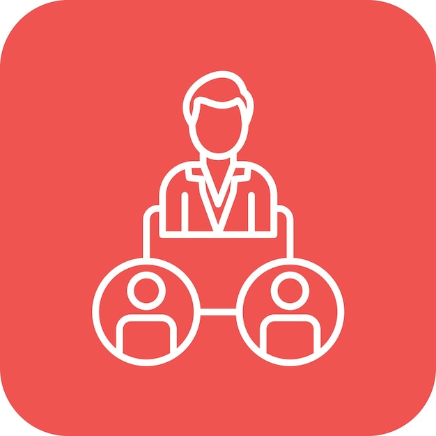 Empleador Imagen vectorial de icono masculino Se puede utilizar para capacitación empresarial