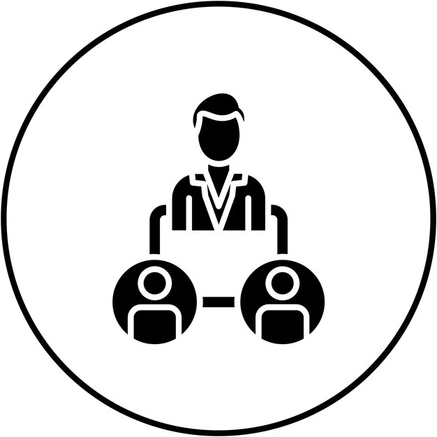 Empleador Imagen vectorial de icono masculino Se puede utilizar para capacitación empresarial