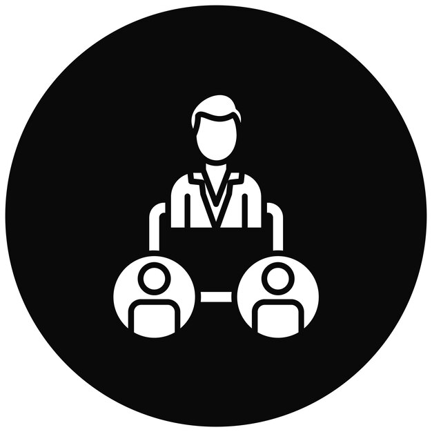 Empleador Imagen vectorial de icono masculino Se puede utilizar para capacitación empresarial