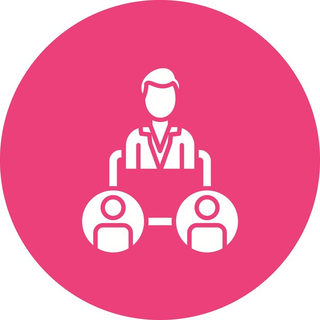 Empleador Imagen vectorial de icono masculino Se puede utilizar para capacitación empresarial