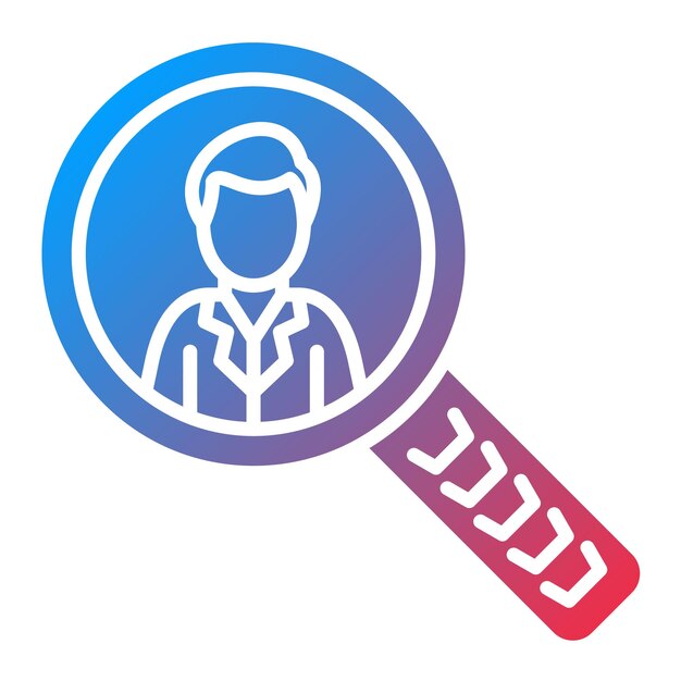 Empleados Imagen vectorial de icono de búsqueda Se puede utilizar para Recursos Humanos