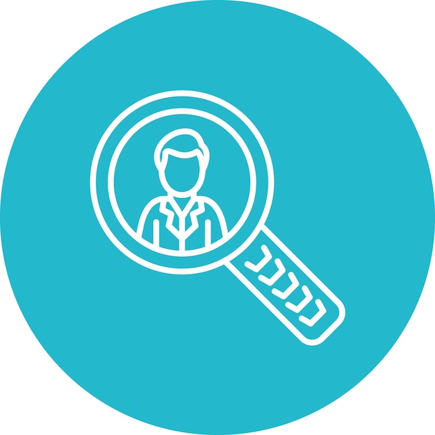 Empleados Imagen vectorial de icono de búsqueda Se puede utilizar para Recursos Humanos