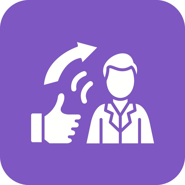 Empleados Imagen vectorial de icono de motivación Se puede utilizar para Recursos Humanos
