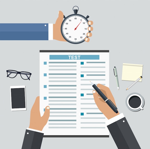 Empleo en condiciones competitivas. Llenado de currículum escrito pruebas