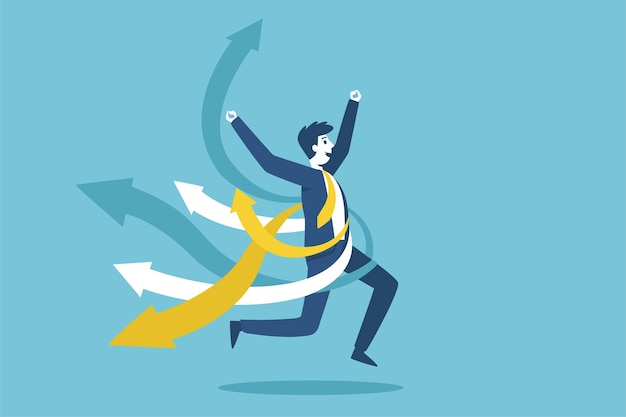 Emprendedores exitosos en el mundo de los negocios llevan a la empresa a su apogeo
