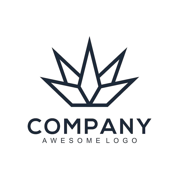 Empresa de concepto de línea de plantilla de diseño de logotipo