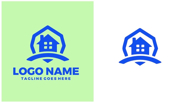 Empresa de construcción Firma de construcción Empresa contratista Contratista de construcción Ilustración de diseño de logotipo único