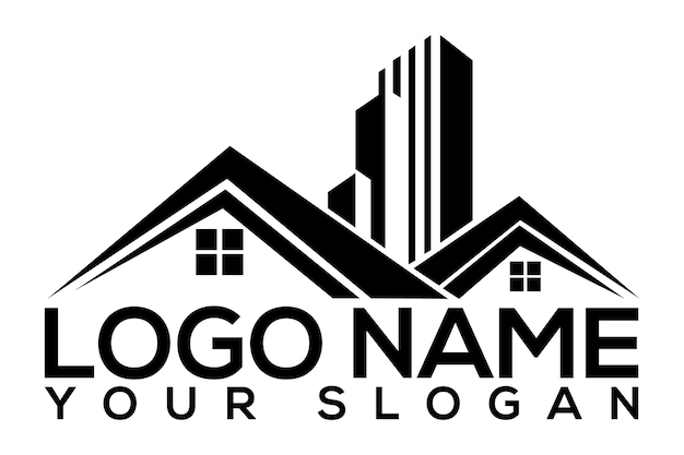 Empresa para el logotipo inmobiliario vectorial