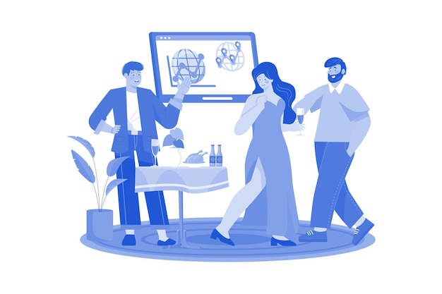 La empresa organiza un evento de networking para conocer a clientes potenciales