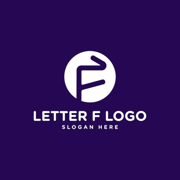 EMPRESA DE PLANTILLA DE DISEÑO DE LOGOTIPO DE LETRA F MODERNA
