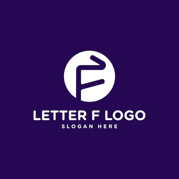 Empresa de plantilla de diseño de logotipo de letra f moderna