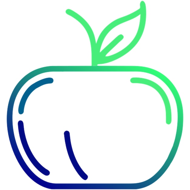 para una empresa que se especializa en frutas y verduras un icono de logotipo contorno gradiente