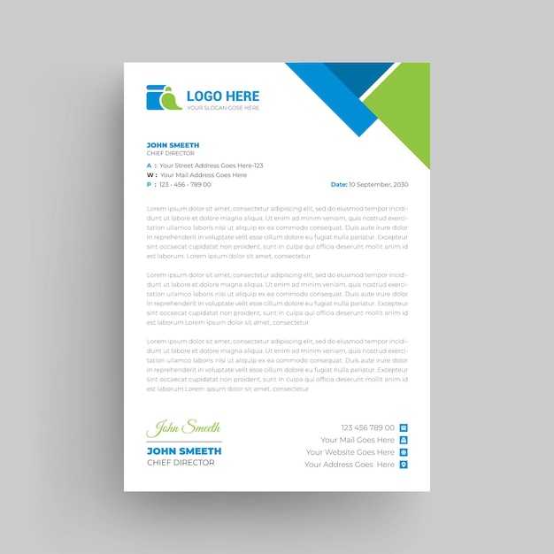 Empresa de servicios de limpieza Diseño de membrete abstracto Plantilla de diseño de membrete de negocios moderno