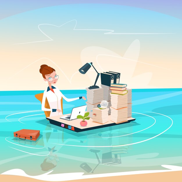 Empresaria Freelancer Remote Worker Woman