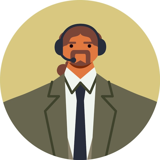 Empresario confiado con auriculares que proporciona soporte al cliente respondiendo preguntas y resolviendo problemas en un entorno dinámico de centro de llamadas que muestra profesionalismo y experiencia