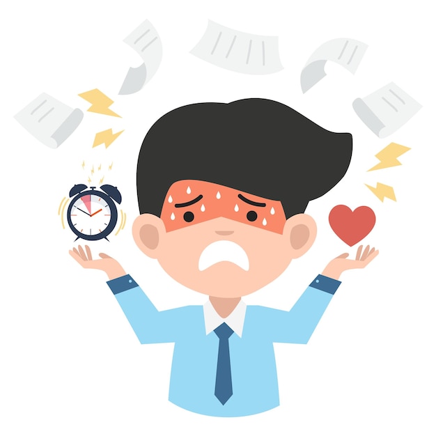 Empresario equilibrando tu vida Concepto de negocio