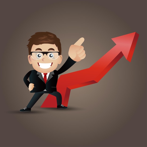 Empresario expresivo en diferentes poses