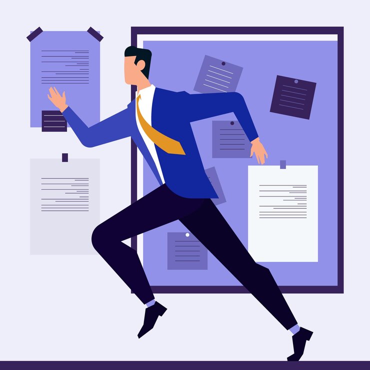 Empresario trabajo carrera carrera oportunidad persiguiendo