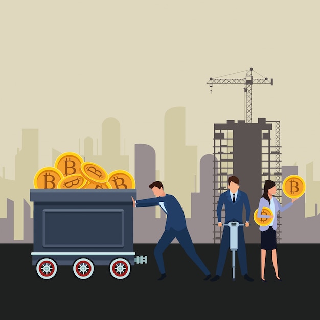 Empresarios con criptomoneda