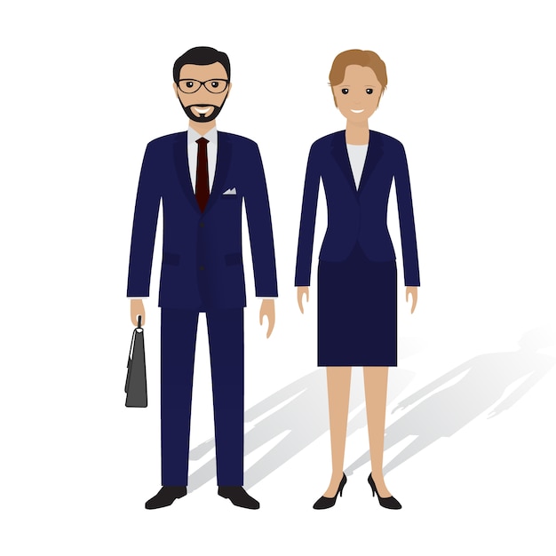 Vector empresarios hombres y mujeres. empleados de oficina hombre y mujer juntos. concepto de trabajo en equipo de negocios.