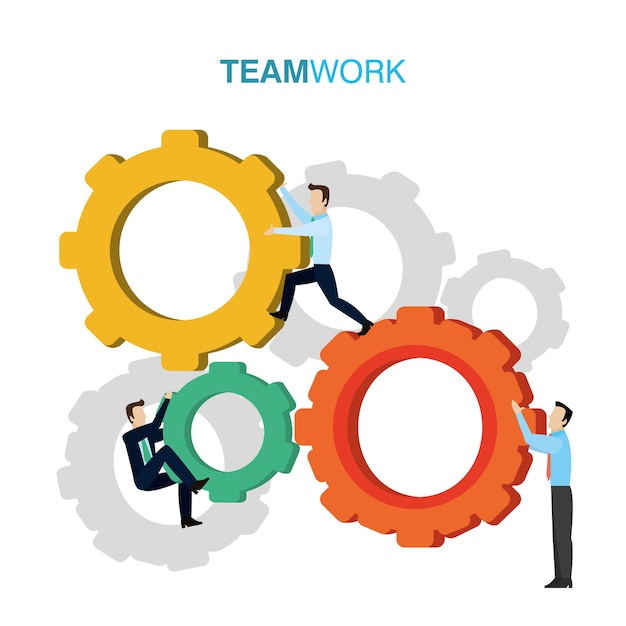 Empresarios trabajando juntos