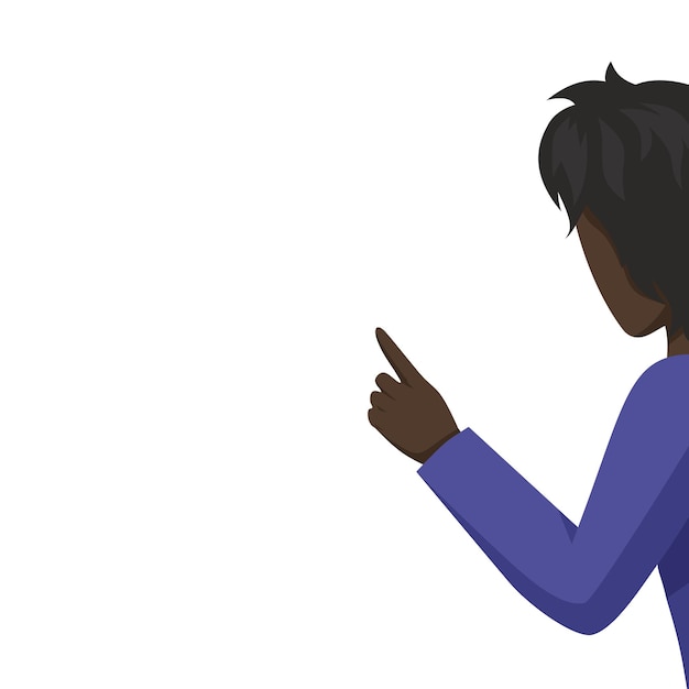 Empresarios en traje apuntando hacia arriba representando el pensamiento innovador que simboliza la tecnología futurista mujer sosteniendo el dedo hacia arriba muestra el pensamiento creativo exitoso