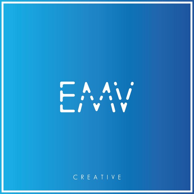 Emv premium vector último diseño de logotipo diseño creativo de logotipo vector ilustración monograma de logotipo mínimo