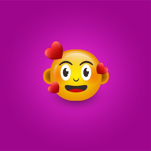 Vector enamorarse emoji premium vector