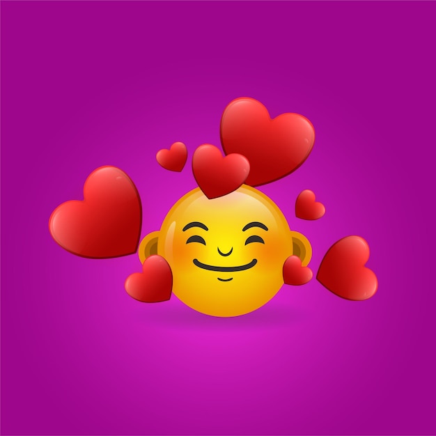 Vector enamorarse emoji premium vector