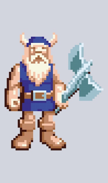 ENANO CON ACHA VIDEOJUEGO CLÁSICO RETRO