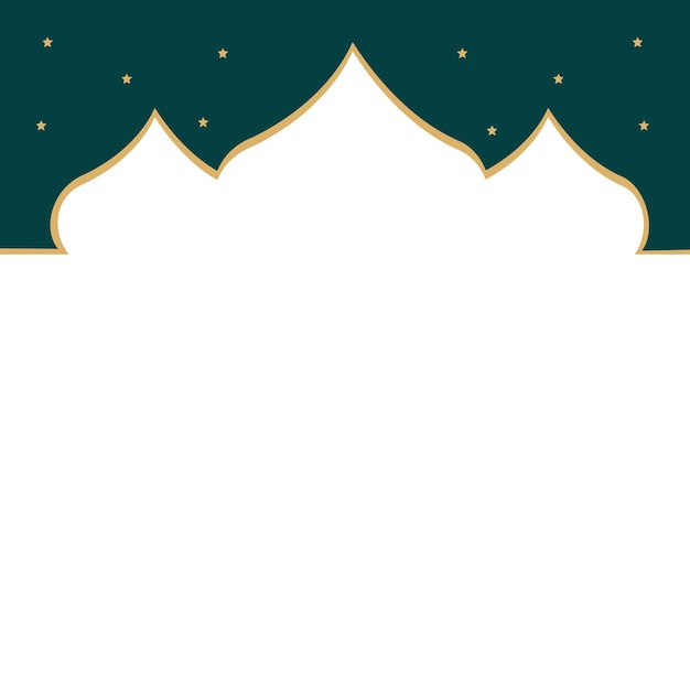 Vector el encabezado islámico verde y dorado