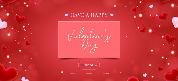 Encabezado del sitio web del día de San Valentín
