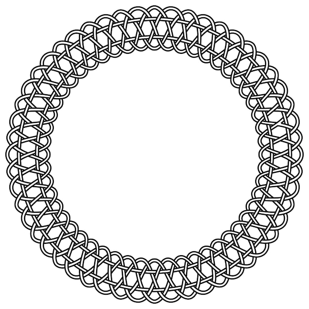 Encaje rosette macrame vector marco redondo de nudos de macrame