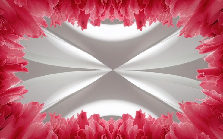 Vector un encantador arreglo floral que forma un elegante marco perfecto para expresar los sentimientos de san valentín