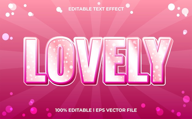 encantador efecto de texto editable, estilo de fuente tipográfica con letras, texto rosa en 3d para San Valentín