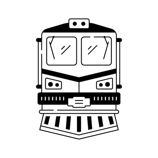 Encantador icono de tren transporte contenido relacionado con viajes listo para usar vector