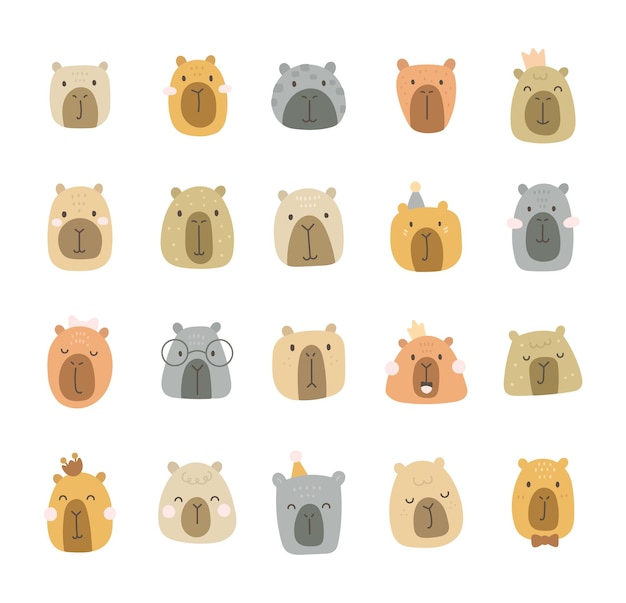 El encantador juego de caricaturas de capibara