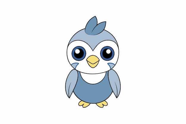 Encantador Kookaburra Ilustración vectorial Clipart de dibujos animados y diseño de arte de líneas para gráficos imprimibles